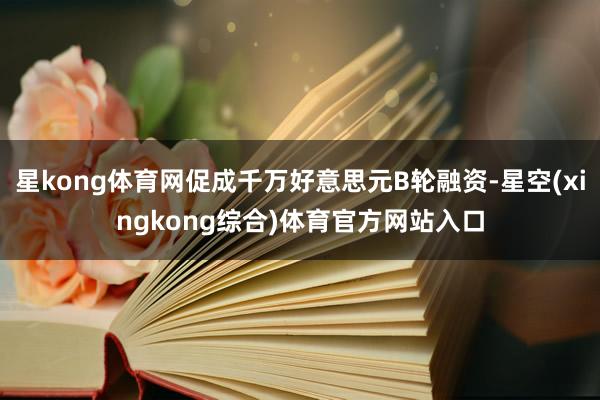 星kong体育网促成千万好意思元B轮融资-星空(xingkong综合)体育官方网站入口