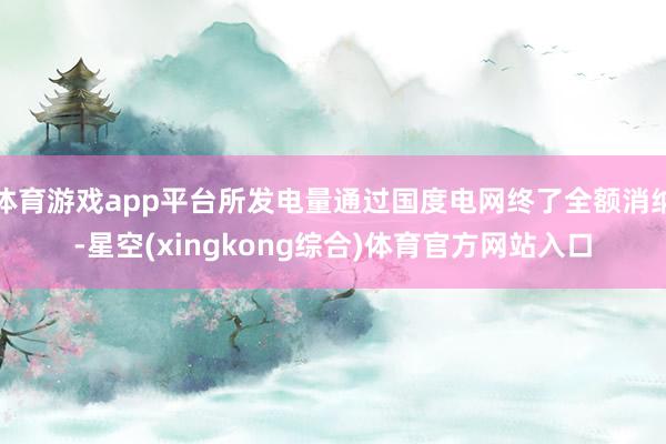 体育游戏app平台所发电量通过国度电网终了全额消纳-星空(xingkong综合)体育官方网站入口