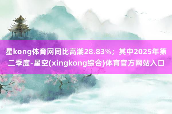 星kong体育网同比高潮28.83%；其中2025年第二季度-星空(xingkong综合)体育官方网站入口